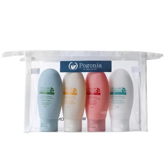 포고니아 히말라야 모링가 여행용 샴푸 트리트먼트 바디워시 바디크림 50ml 4종세트 4개