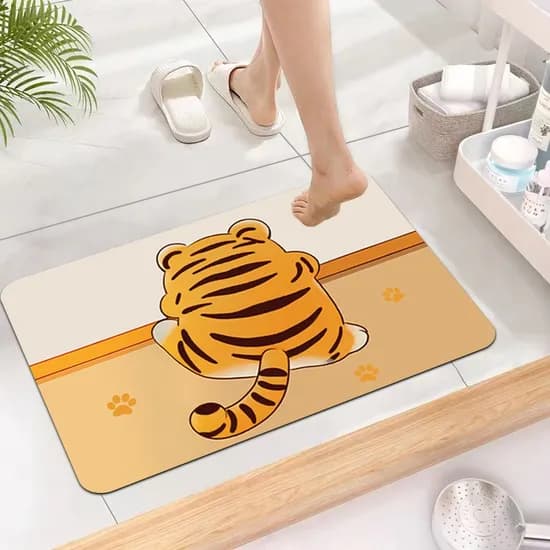 소프트 규조토 발매트 아기호돌이 1개 웰시코기 1개 60x40cm 2개 1세트