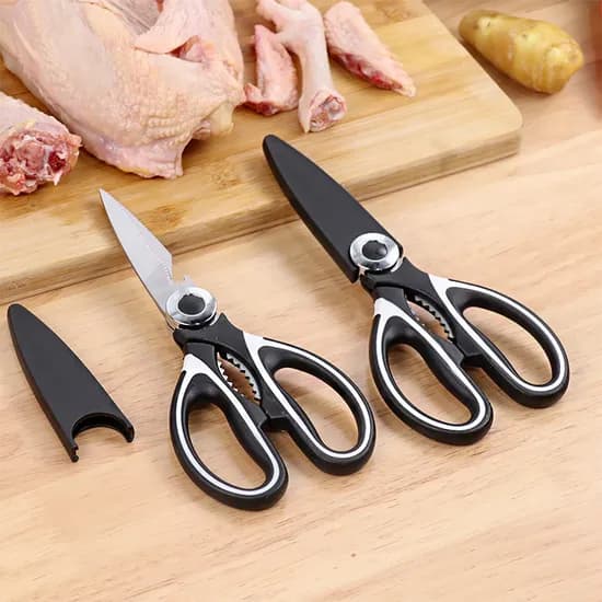 멀티 주방 가위, 가위날 1.8mm, 블랙, 1개