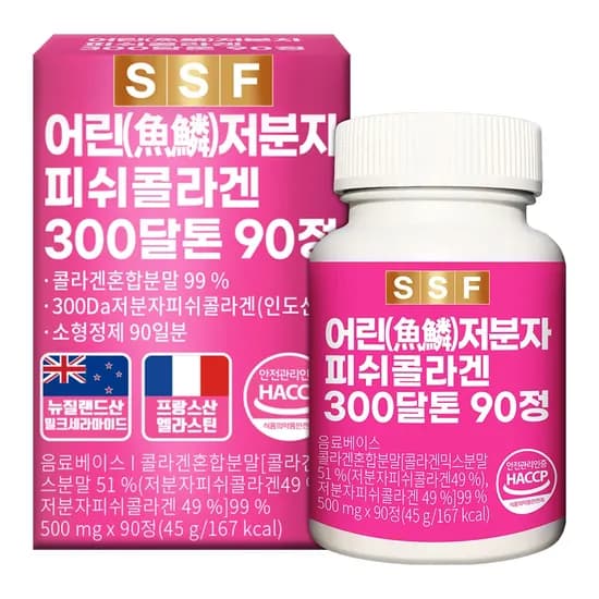 순수식품 어린 저분자 피쉬 콜라겐 300달톤, 500mg, 90정, 1박스