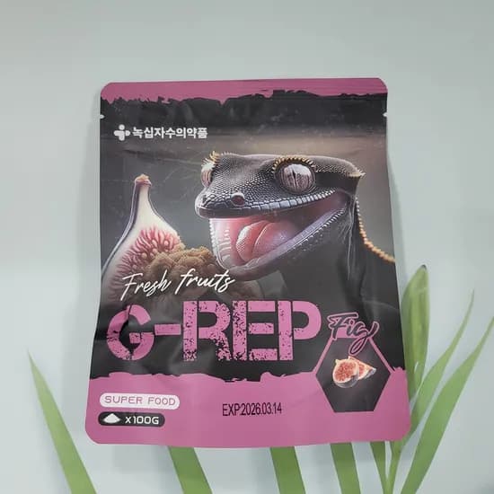 녹십자수의약품 G-REP 슈퍼푸드 무화과맛 크레스티드 게코 사료, 100g, 1개