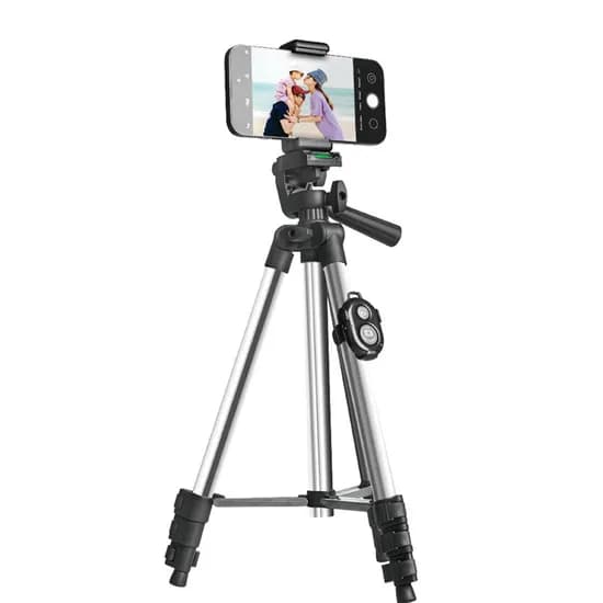 아크로 셀프 카메라 삼각대, 블루투스 삼각대 + 리모컨포함, 실버, 1개
