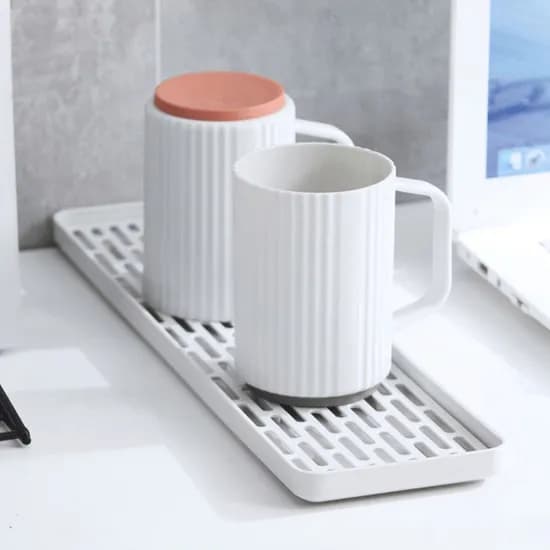 물빠짐 식기 건조 트레이 소 38x10cm 식기 컵 드라잉 건조대 쟁반 분리, 1개