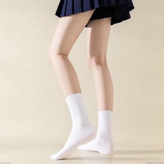 코욜하우키 핏플레인 장목 양말, 화이트, 12개