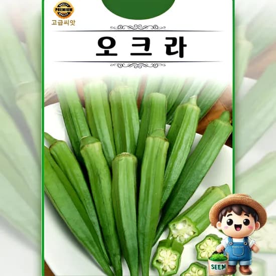 오크라 40립 아열대 채소 꽃씨 씨앗 종자