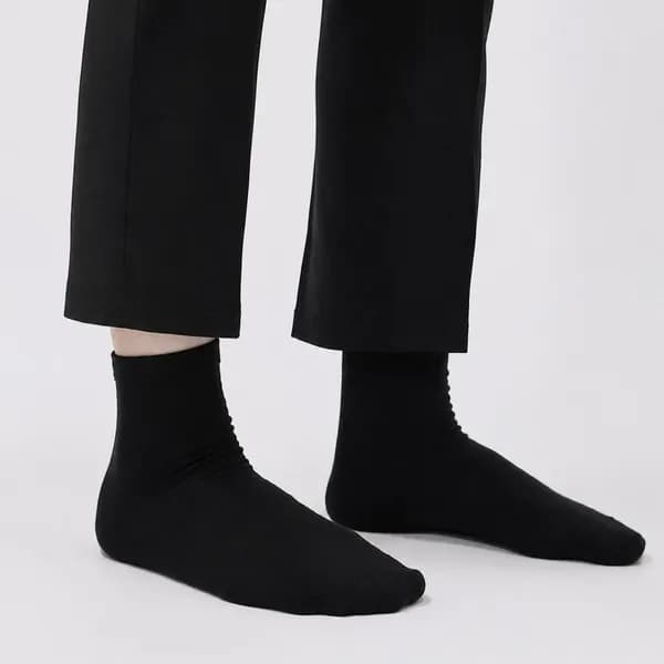 더빨강양말 베이직 무지 데일리 양말 블랙 250~280mm 10켤레