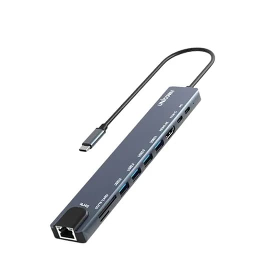 유니콘 10in1 USB-C 멀티허브, TCH-L70, 그레이, 1개