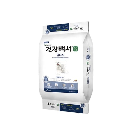 건강백서 순 말티즈 강아지 사료, 닭, 5.1kg, 1개