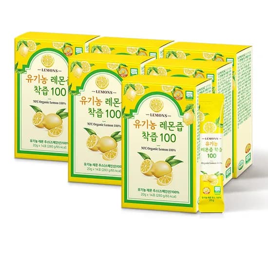 올바른 유기농 레몬즙 착즙 100, 20g, 14포, 6박스