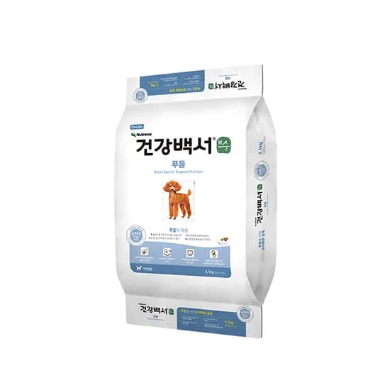 건강백서 순 푸들 강아지 사료, 닭, 5.1kg, 1개
