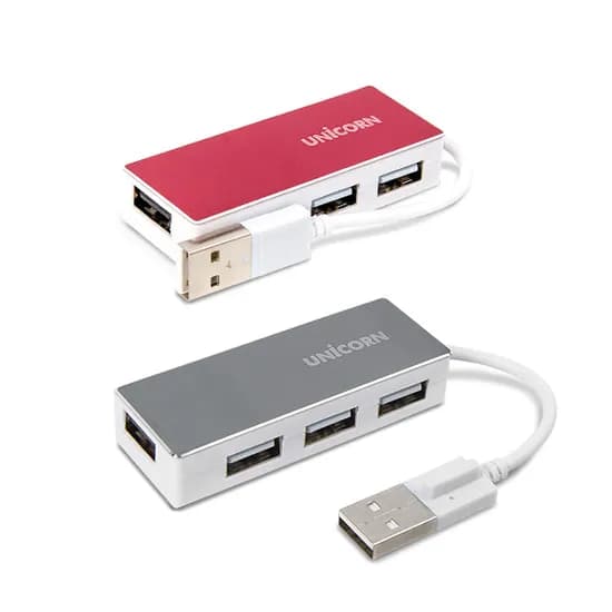 유니콘 USB2.0 4포트 USB 허브, RH-A40, 무전원, 그레이, 1개