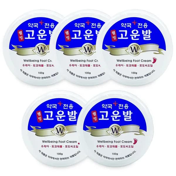 웰빙헬스팜 고운발 우레아 풋크림 100g 5개
