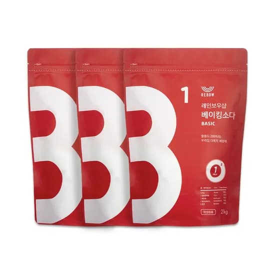 레인보우샵 베이킹소다 베이직 2kg 3개 17,800원