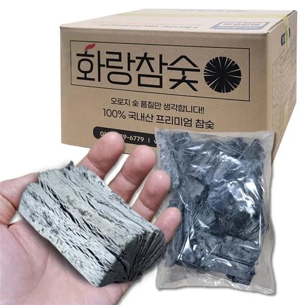 화랑참숯 개별포장 국산참숯 백탄 1kg 1박스 15,000원