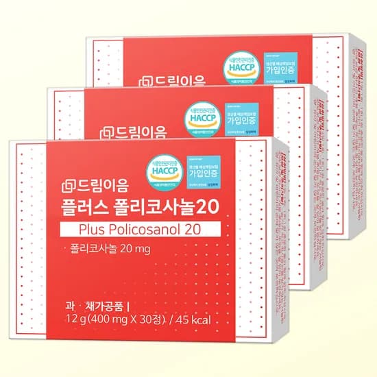 드림이음 플러스 폴리코사놀 20 20mg 30정 3박스