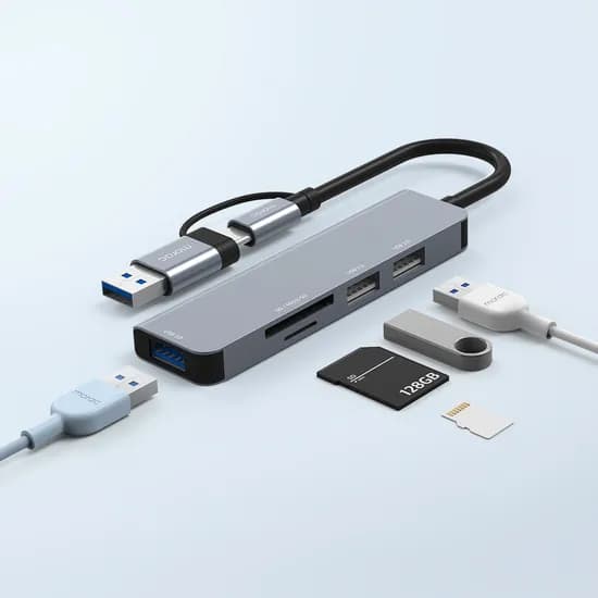 모락 프로토 5포트 USB 젠더 C타입 멀티 허브, MR-HUB5, 1개