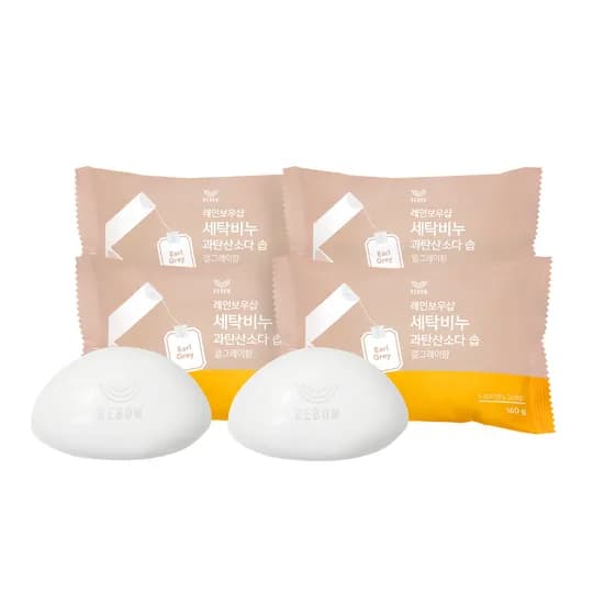 레인보우샵 세탁 비누 과탄산소다 솝, 얼그레이향, 160g, 4개