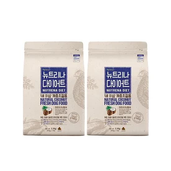 뉴트리나 다이어트 치킨, 강아지, 2.1kg, 2개