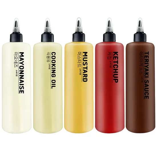 밀폐 소스통, 500ml, 5개입, 라벨스티커 증정, 1세트