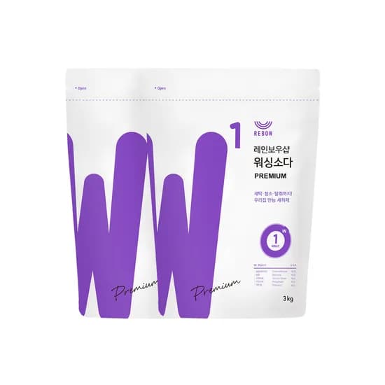 레인보우샵 워싱소다 프리미엄 3kg 2개
