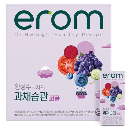 이롬 과채습관 퍼플 190ml 96개