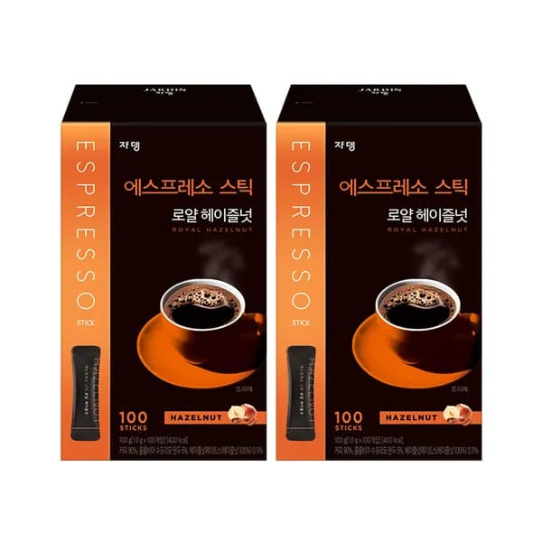 쟈뎅 에스프레소스틱 로얄 헤이즐넛 1g 100개입 2박스