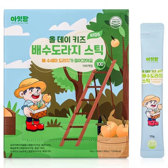 아잇팜 키즈 배수도라지 스틱, 10g, 100스틱