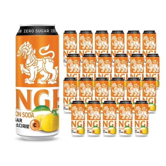 싱하 유자소다 제로 탄산음료, 330ml, 24개
