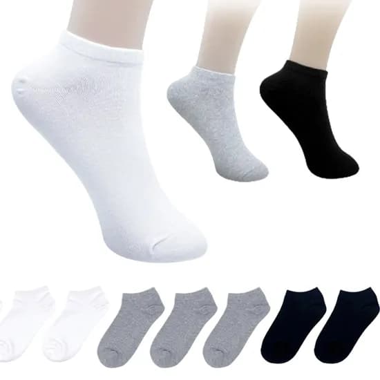 알뜰공식 국산 스니커즈 발목 면양말, 여성용, 화이트, 10켤레