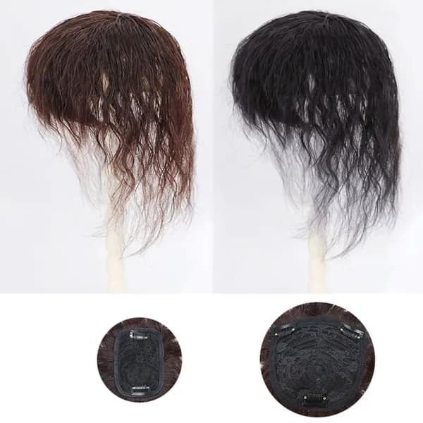 JOYEONG WIG 인모 정수리 부분가발 웨이브 헤어뽕 여성가발 블랙 3핀 1개