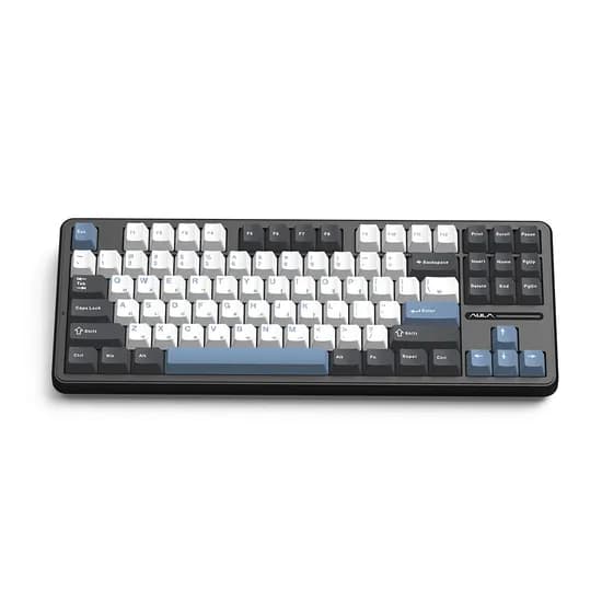AULA F87Pro 유무선 한글 기계식 키보드, 저소음 피치축, 인디고 블랙, 1개