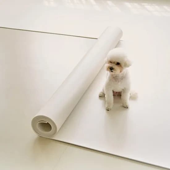이리로 강아지매트 미끄럼방지 방수 맞춤 재단 양면 롤매트, 폭140cm, 아이보리/베이지러그, 1개