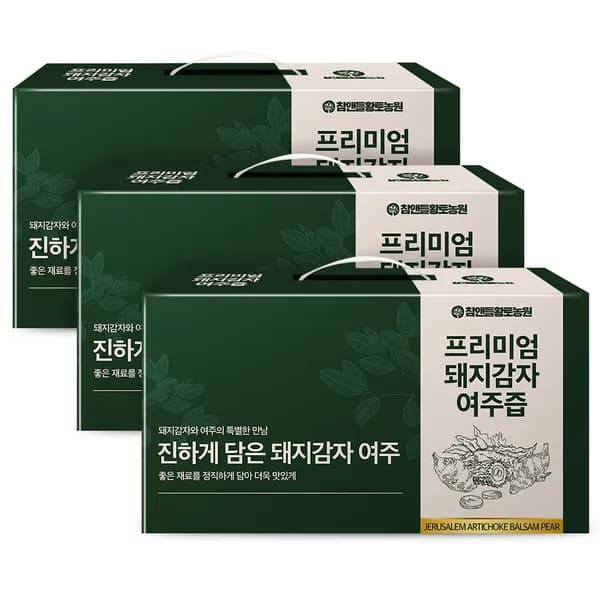 참앤들 프리미엄 돼지감자 여주즙 진액 800ml 3개