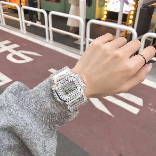 투명 손목 디지털시계 남녀공용 투명 1개 6,391원