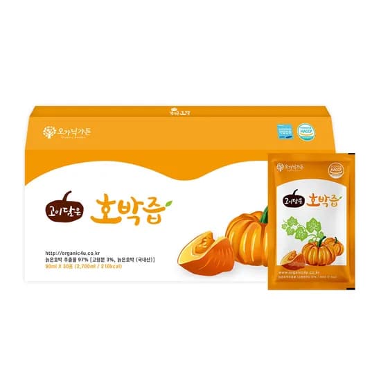 네이처가든 고이담은 호박즙 90ml 30개