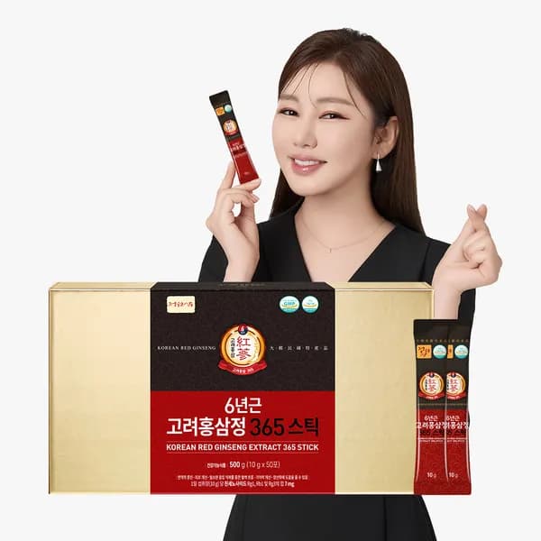 정원삼 6년근 고려홍삼정 365스틱 10g 50포 1박스