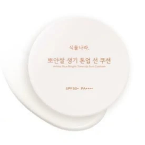 식물나라 뽀얀쌀 생기 톤업 선쿠션 1호 뽀얀화이트 15g 1개