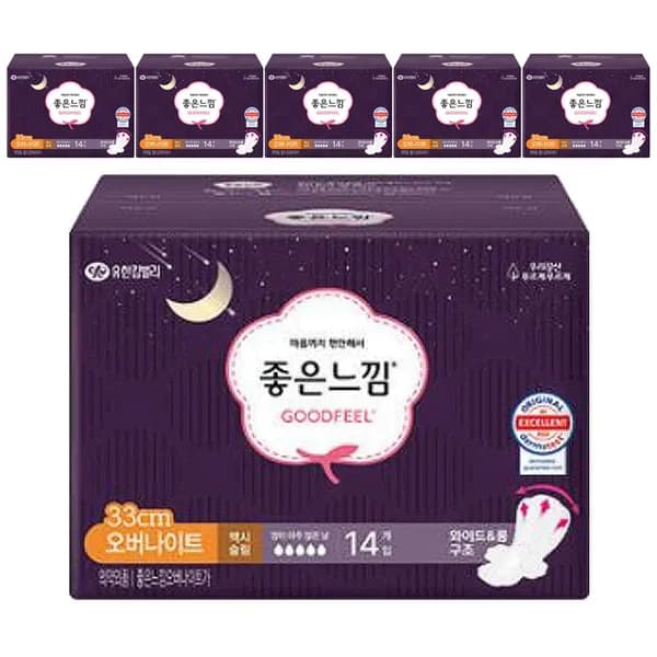 좋은느낌 울트라 날개형 오버나이트 14입 5개