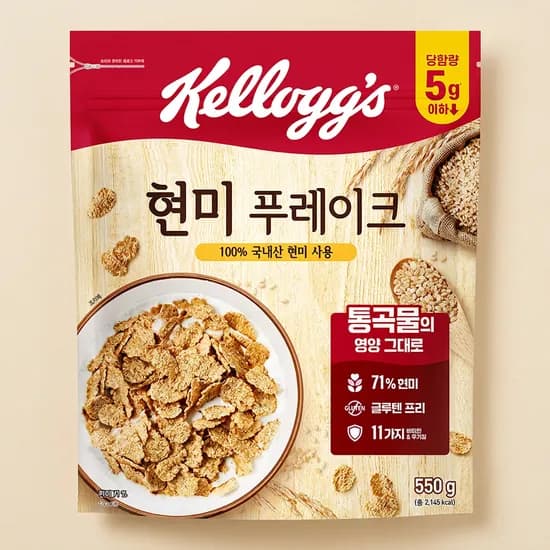 켈로그 현미 후레이크 550g 1개