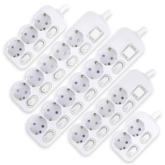 에코파워탭 국산 LED 개별 절전 멀티탭 개별 5구 화이트 1.5m 1개