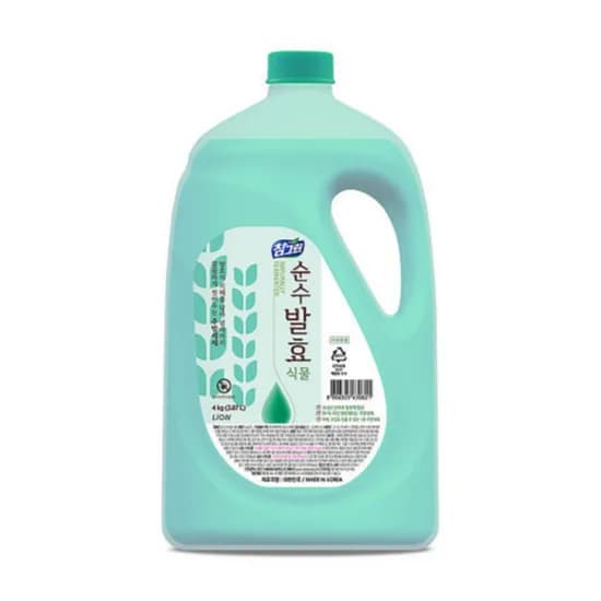 참그린 순수발효 식물 주방세제 용기 4kg 1개