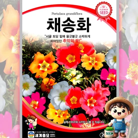 세계종묘 채송화 꽃씨 씨앗 종자, 채송화, 2000립