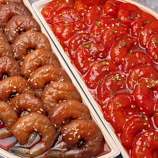 훈훈수산 깐새우장 간장 300g 1통 양념 300g 2통