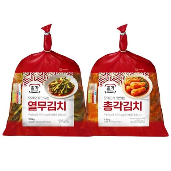 종가집 혼합팩 김치 총각김치 850g 외 1종