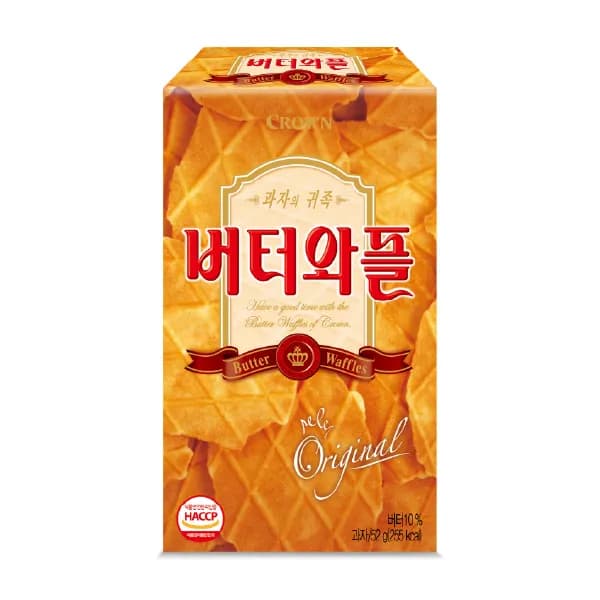 크라운 버터와플 52g 1개 3,900원