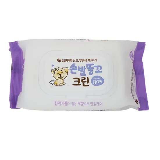 펫크린 손발똥꼬 크린 캡형 애견 물티슈 80매입 10개