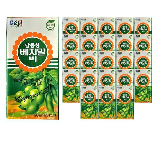 정식품 달콤한 베지밀 비, 190ml, 24개