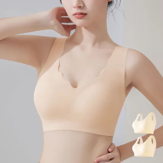 사수바리 물결 노라인 브라, 스킨, L, 2개