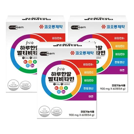 코오롱제약 올인원 하루한알 멀티비타민 900mg 60정 3박스