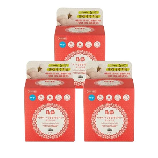 비앤비 구강청결 멸균티슈, 60g, 30매, 3팩
